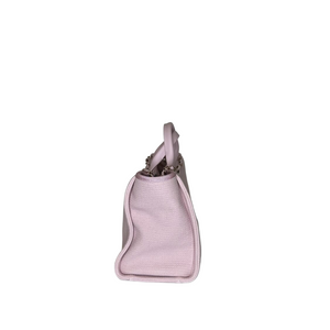 CHANEL DEAUVILLE TOTE BAG CANVAS PINK GHW