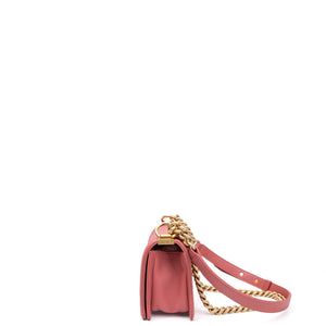 CHANEL SMALL LE BOY BAG PINK LAMBSKIN LEATHER GHW
