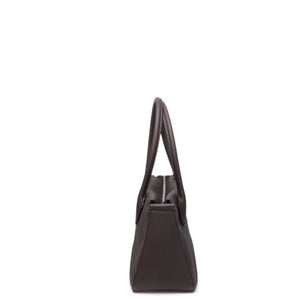 THE ROW TOP HANDLE ESPRESSO CALFSKIN LEATHER SHW