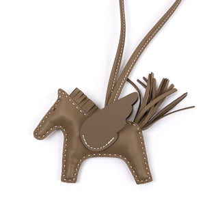 HERMES RODEO PEGASE PM BAG CHARM BROWN SYLVESTRE STAMP K