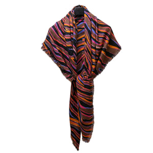 LOUIS VUITTON SILK WOOL ZEBRA SHAWL