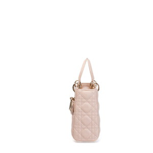 CHRISTIAN DIOR SMALL LADY DIOR LIGHT PINK LAMBSKIN GHW