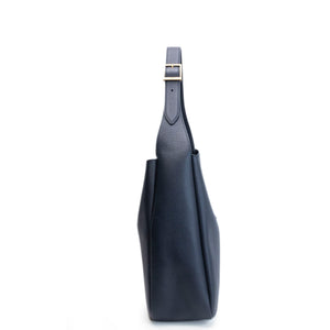 SAINT LAURENT LE 5 A 7 SUPPLE LARGE SMOOTH CALFSKIN BLUE GHW