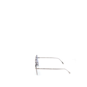 FENDI VM102BQEGE SILVER METAL FRAME BLUE LENS AVIATOR SUNGLASSES SHW