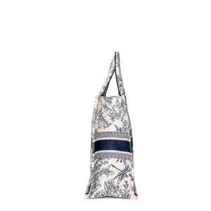 CHRISTIAN DIOR LARGE BOOK TOTE TOILE DE JOUY EMBROIDERY