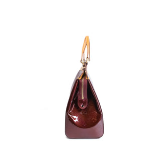 LOUIS VUITTON VERNIS BREA MM BAG MONOGRAM PATENT AMARANTE GHW