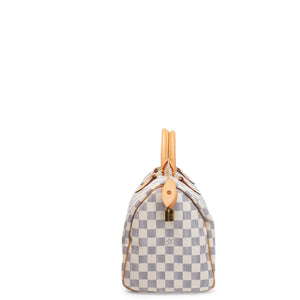 LOUIS VUITTON SPEEDY 30 DAMIER AZUR CANVAS HANDBAG GHW