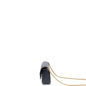 GUCCI GG MARMONT SUPER MINI BLACK GHW