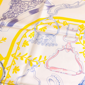 HERMES ETRIERS SILK SCARF 90CM
