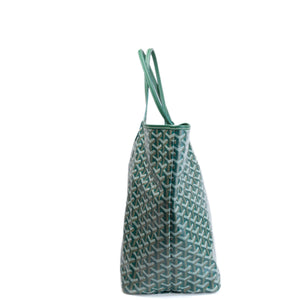 GOYARD SAINT LOUIS PM TOTE BAG GOYARDINE CANVAS GREEN SHW