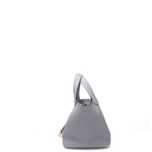 HERMES PICOTIN LOCK 18 GRIS PANTIN CLEMENCE LEATHER GHW STAMP K