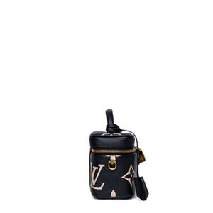 LOUIS VUITTON VANITY PM BLACK/BEIGE CALFSKIN GHW