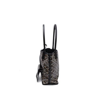 GOYARD MINI ANJOU TOTE BLACK GOYARDINE CANVAS / LEATHER SHW