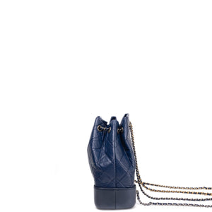 CHANEL SMALL GABRIELLE BACKPACK AGED CALFSKIN NAVY BLUE / BLACK RUTHENIUM HARDWARE