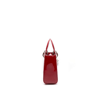 CHRISTAIN DIOR MINI LADY DIOR PATENT RED SHW
