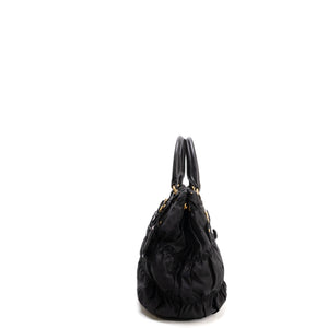 PRADA TESSUTO GAUFRE TOTE BLACK GHW