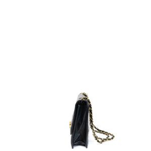 CHANEL CC GOLDEN CLASS FLAP BAG BLACK LAMBSKIN GHW