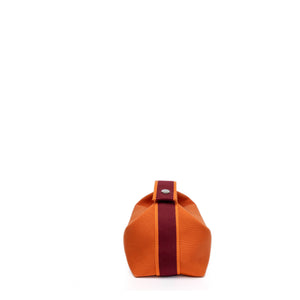 HERMES SMALL BRIDE-A-BRAC TRAVEL CASE ORANGE FEU CANVAS SHW
