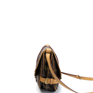 LOUIS VUITTON VINTAGE DOUBLE SIDE CROSSBODY BAG MONOGRAM CANVAS GHW
