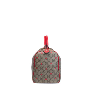 GUCCI GG SUPREME MEDIUM JOY BOSTON BAG BEIGE / RED GHW
