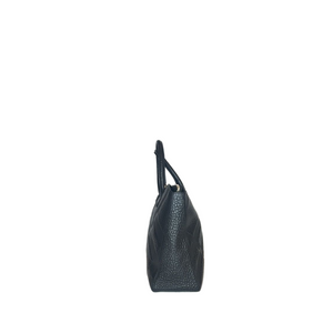 BURBERRY BLACK EMBOSSED LEATHER TOTE