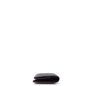 CHANEL LONG WALLET BLACK CAVIAR LEATHER GHW