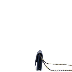 CHANEL CLASSIC WALLET ON CHAIN CAVIAR NAVY GHW (MICROCHIP)