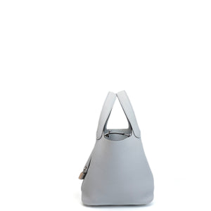HERMES PICOTIN LOCK 18 CLEMENCE BLUE PALE STAMP W
