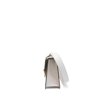 GUCCI MEDIUM SYLVIE SHOULDER BAG CALFSKIN WHITE GHW