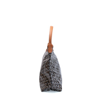 GOYARD BOHEME HOBO BAG CANVAS / CALFSKIN BLACK / BROWN SHW