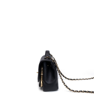 CHANEL BUSINESS AFFINITY SMALL FLAP BAG BLACK CAVIAR GHW