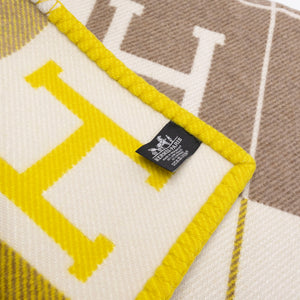 HERMES AVALON III GRIS AND SOLEIL BLANKET
