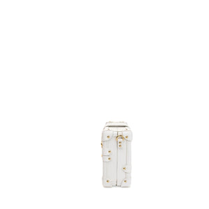 LOUIS VUITTON PETITE MALLE MONOGRAM EMBROIDERED WHITE CALFSKIN GHW