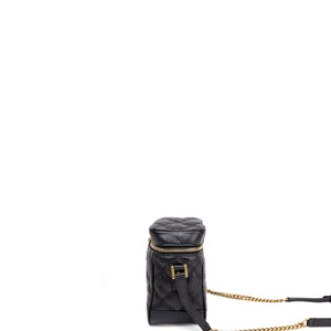 SAINT LAURENT 80'S VANITY BAG BLACK CALFSKIN GHW