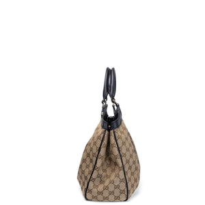 GUCCI GG CANVAS SUKEY TOTE BEIGE GHW