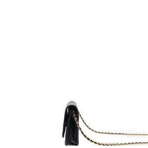 CHANEL CLASSIC WALLET ON CHAIN BAG BLACK CAVIAR GHW (MICROCHIP)