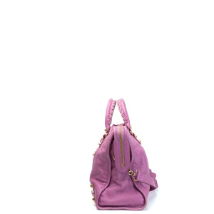 BALENCIAGA MEDIUM CLASSIC CITY CROSSBODY BAG PURPLE GHW