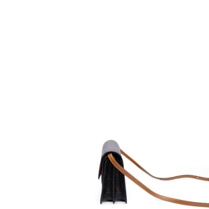 CELINE DOUBLE FLAP TRIOMPHE CANVAS WALLET ON STRAP GHW