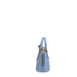 PRADA SAFFIANO LUX LEATHER MINI BAG BLUE GHW
