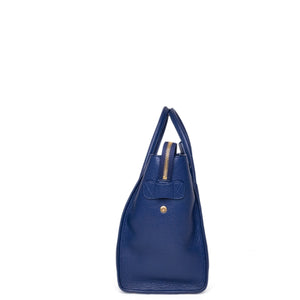 CELINE MICRO LUGGAGE TOTE BLUE CALFSKIN GHW