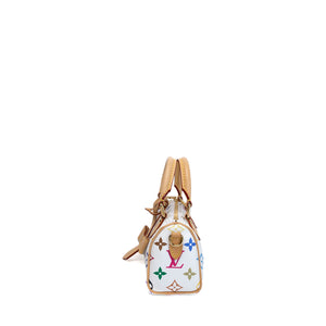 LOUIS VUITTON TAKASHI MURAKAMI NANO SPEEDY MONOGRAM CANVAS / LEATHER WHITE / MULTICOLOUR GHW