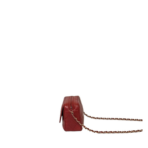 CHANEL VINTAGE CROSSBODY BAG RED GHW