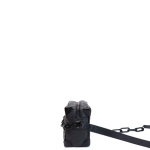 LOUIS VUITTON MINI SOFT TRUNK MONOGRAM TAURILLON LEATHER SO BLACK (MICROCHIP)