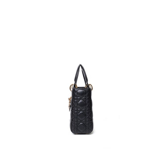 CHRISTIAN DIOR MY ABC DIOR SMALL LADY DIOR LAMBSKIN BLACK GHW