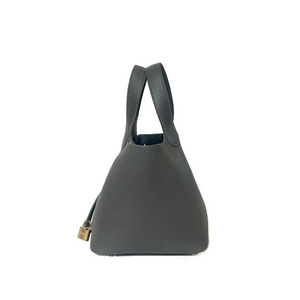 HERMES PICOTIN LOCK 18 ARDOISE GHW STAMP W