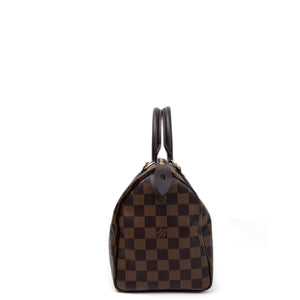LOUIS VUITTON SPEEDY BANDOULIERE 25 DAMIER EBENE CANVAS GHW