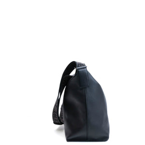 LOEWE CUBI MESSENGER LARGE BAG BLACK CALFSKIN LEATHER SHW