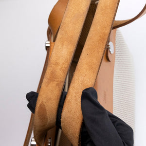 HERMES HERBAG CABAS TOILE CANVAS / VACHE LEATHER SHW