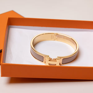 HERMES CLIC H BRACELET BEIGE RGHW
