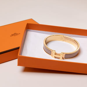 HERMES CLIC H BRACELET BEIGE RGHW